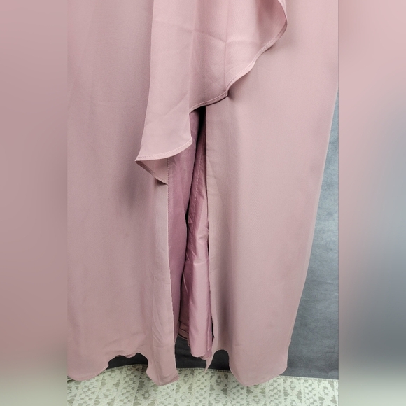 Azazie NaeemRosette A-Line V-Neck Ruffle Chiffon Dress Size 12‎ - Picture 8 of 15